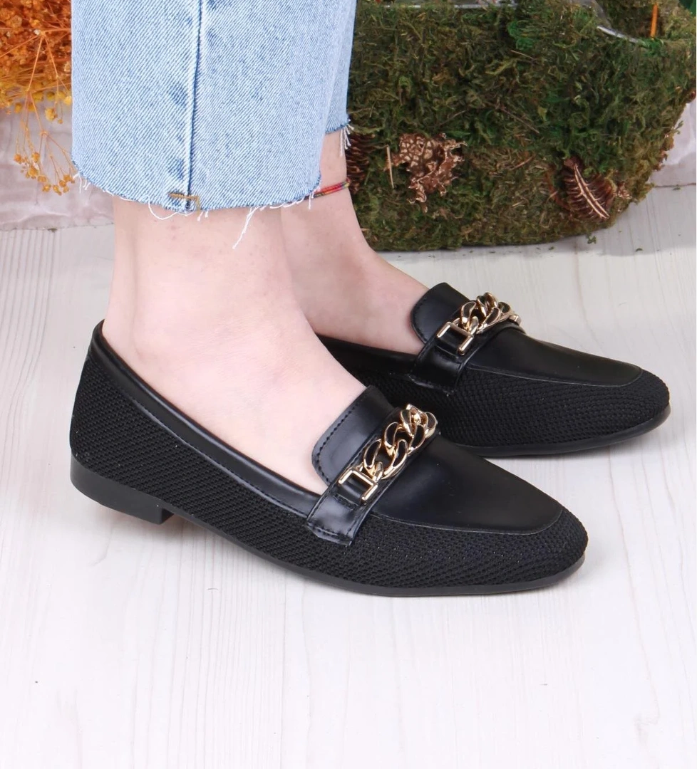 Fort 8571 Zincir Toka Detaylı Şık Rahat Kadın Babet model görseli