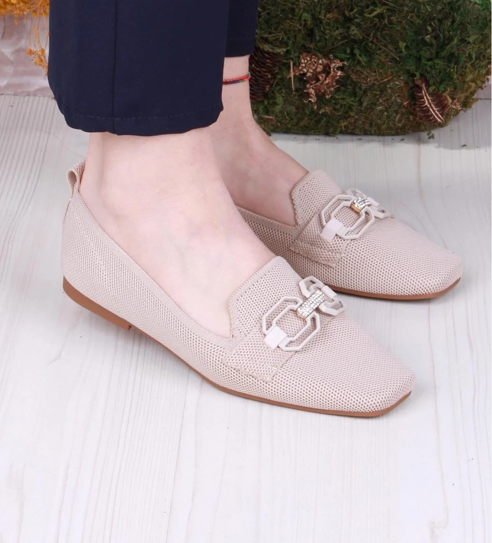 Fort 128-117 Fls Toka Detaylı Taş Triko Kadın Babet model görseli