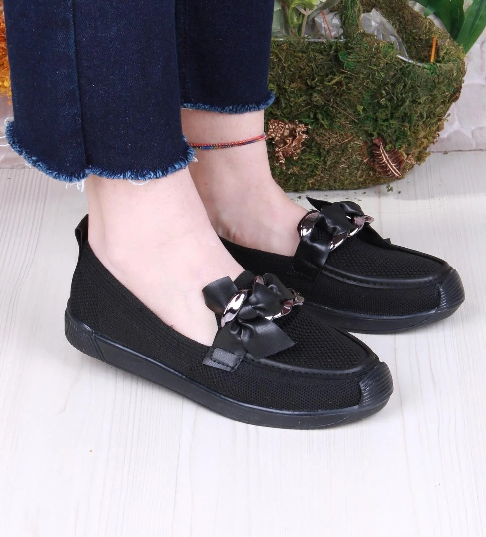 45-57 Toka Detaylı Rahat Hafif Triko Kadın Ayakkabı