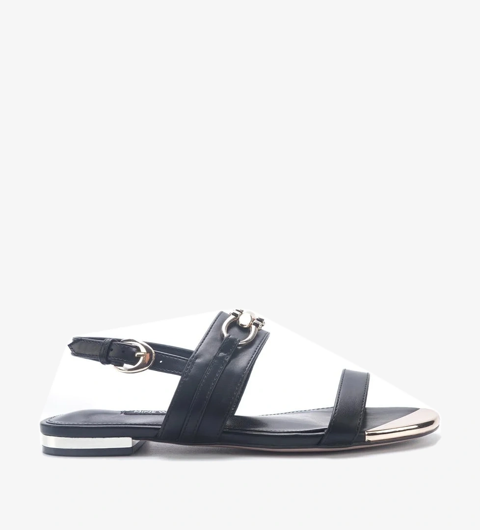 MAIS 5FX Siyah Kadın Düz Sandalet - Görsel 1