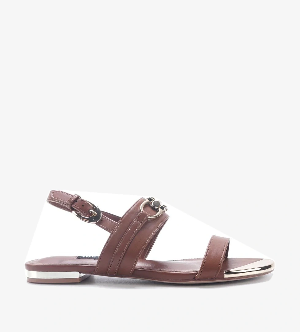 MAIS 5FX Kahverengi Kadın Düz Sandalet - Görsel 1