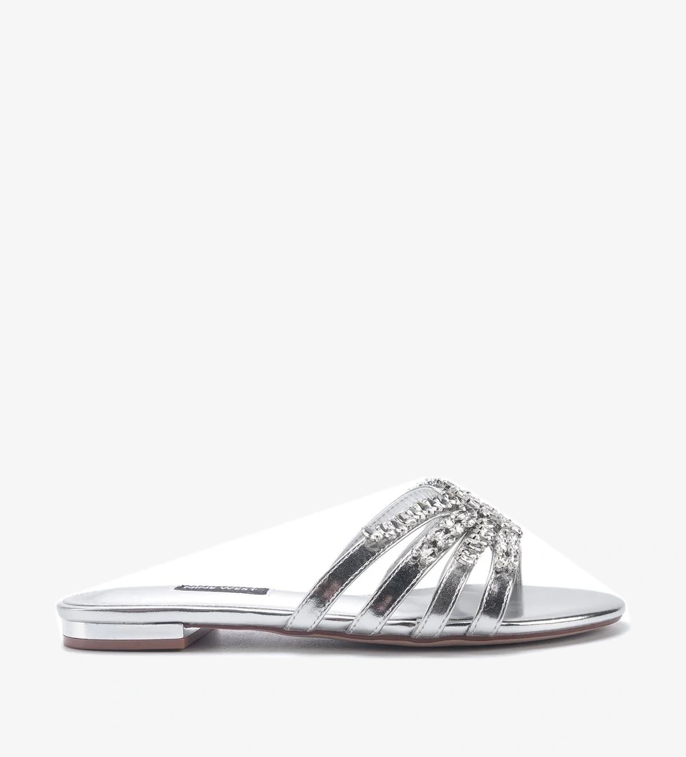 LAURETTE 5FX Gümüş Kadın Terlik - Görsel 1