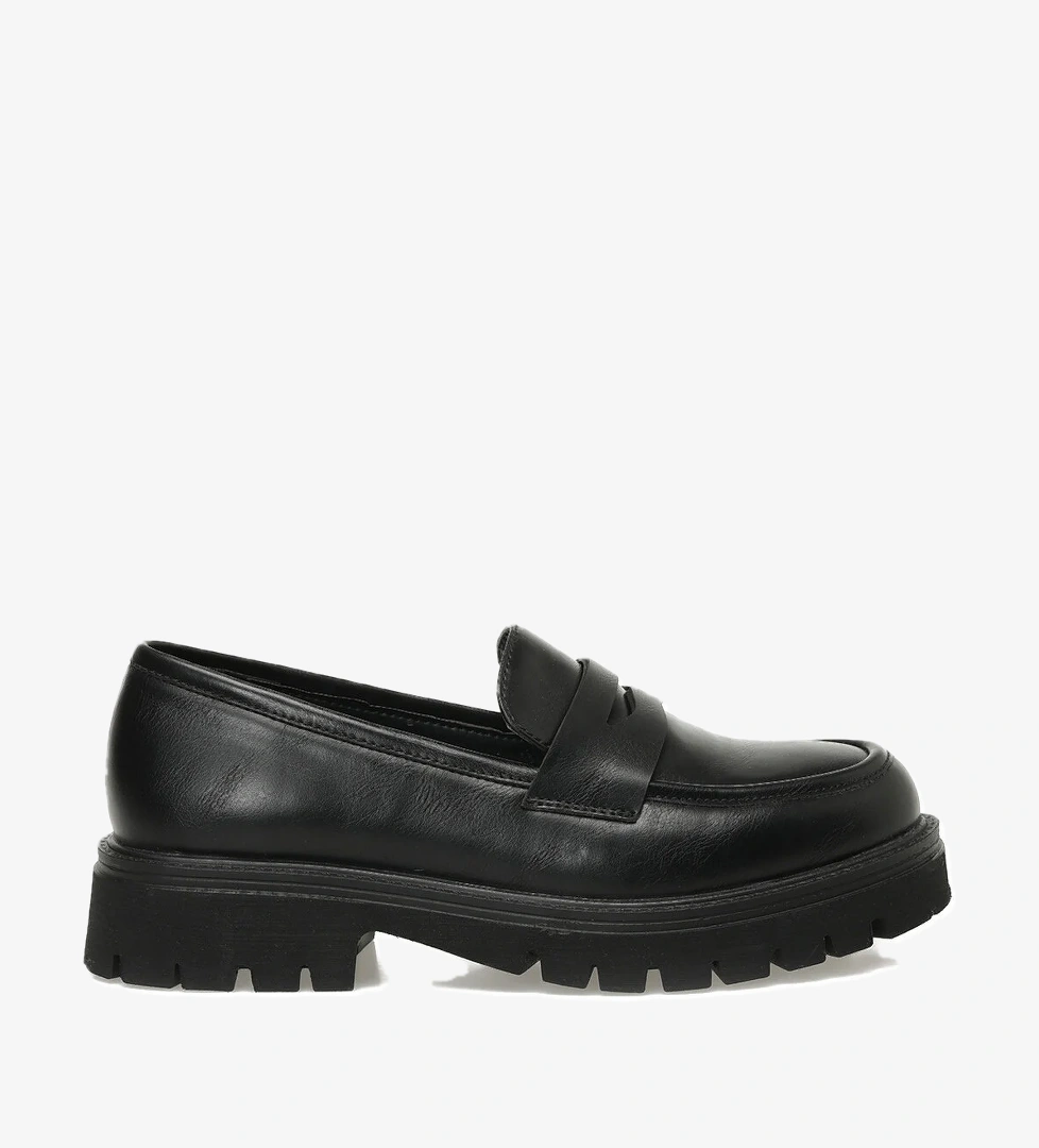 324500C.Z 5PR Siyah Kadın Oxford Ayakkabı - Görsel 1