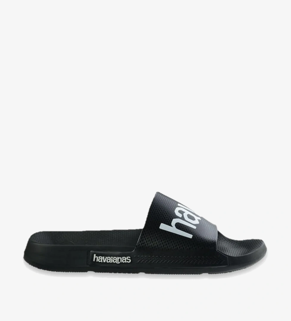 Havaianas 4148124 Slide Classic Logomania Tek Bant Siyah-Beyaz Unisex Terlik model görseli