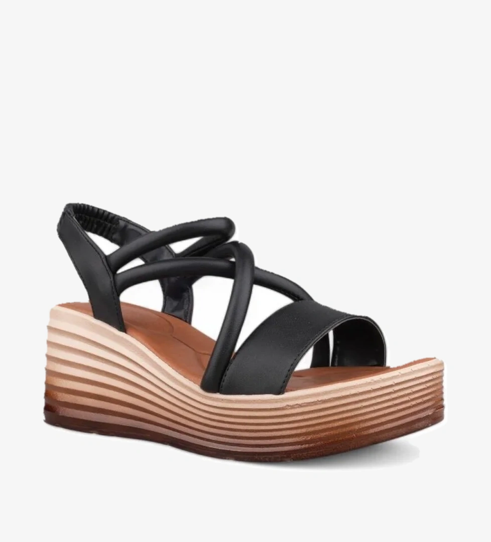 Kadın SIYAH Günlük Sandalet - Siyah, Tekstil