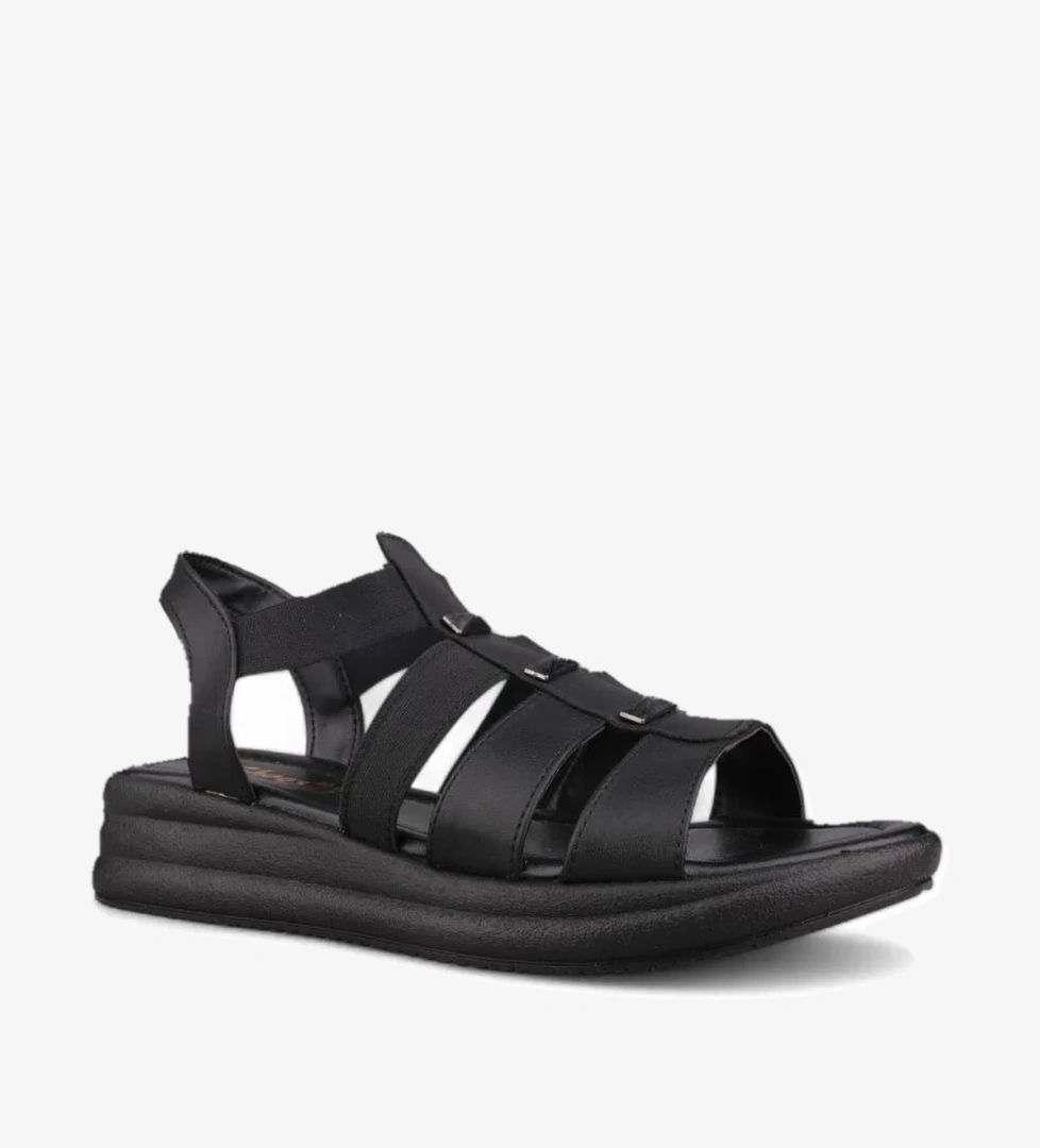 Kadın SIYAH Günlük Sandalet - Siyah, Deri