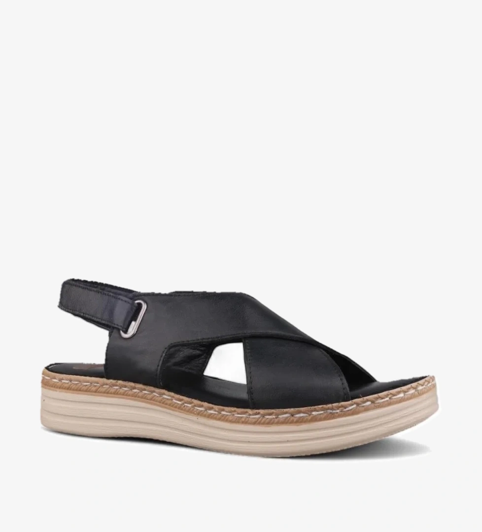 Kadın SIYAH Günlük Sandalet - Siyah, Deri