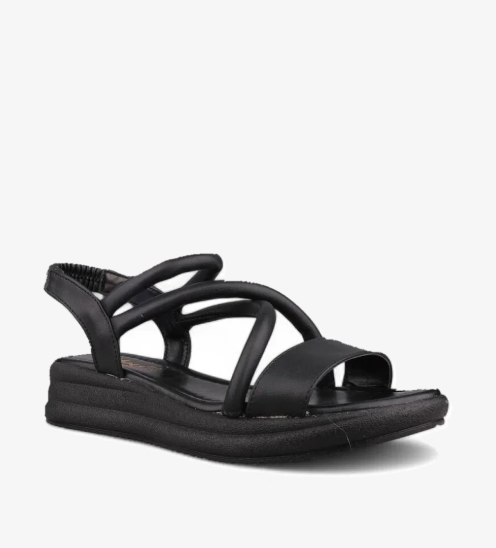 Kadın SIYAH Günlük Sandalet - Siyah, Tekstil