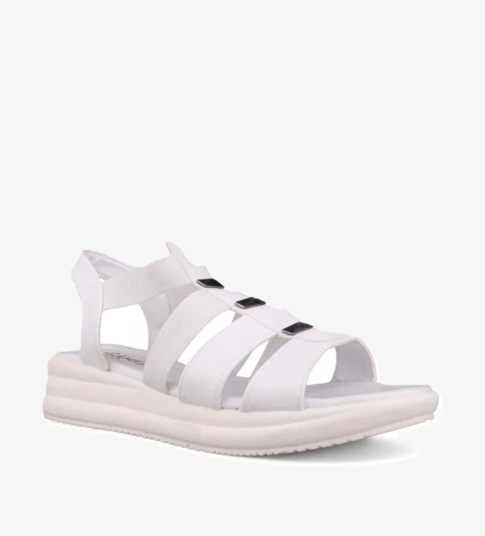 Kadın Günlük Sandalet - Beyaz, Deri