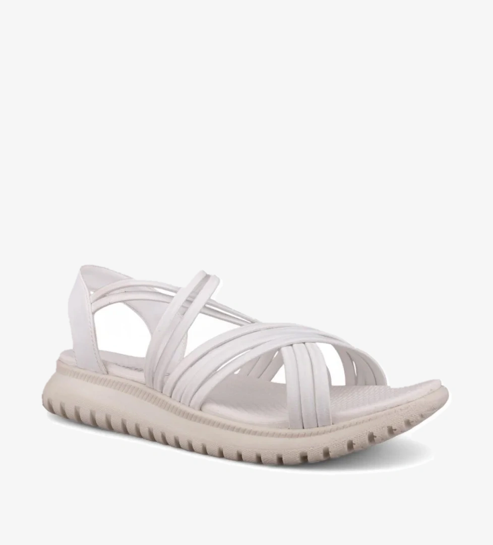 Kadın Günlük Sandalet - Beyaz, Deri