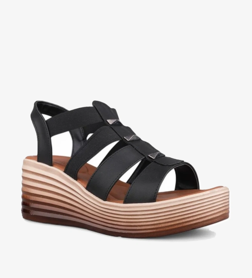 Kadın SIYAH Günlük Sandalet - Siyah, Deri