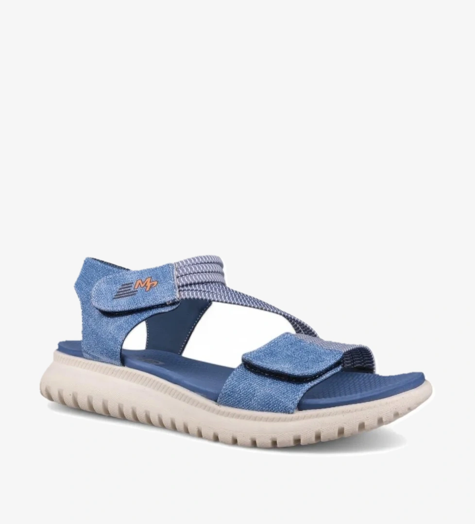 Kadın Günlük Sandalet - Mavi, Deri