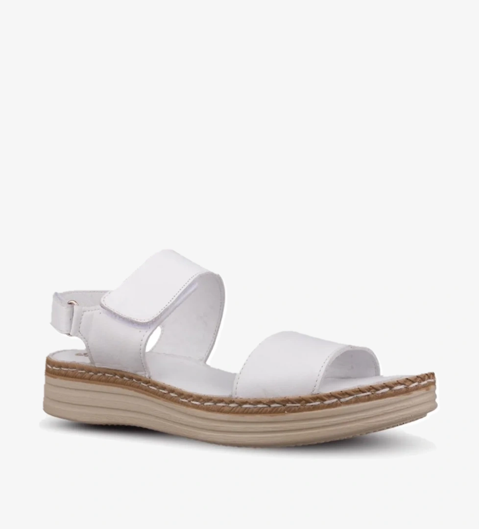 Kadın Günlük Sandalet - Beyaz, Deri