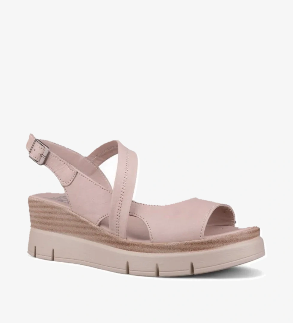 Kadın Günlük Sandalet - Bej, Deri