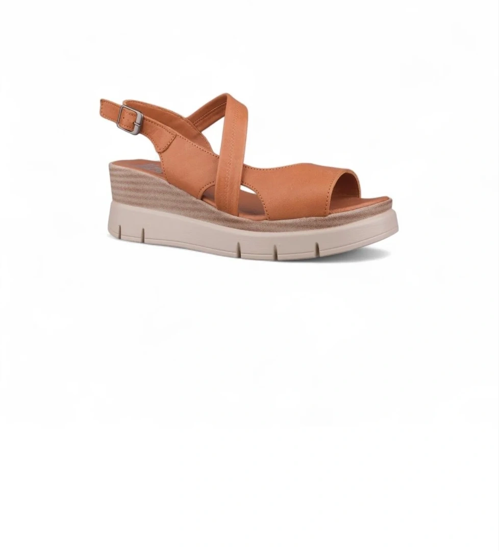 Kadın Günlük Sandalet - Taba, Deri