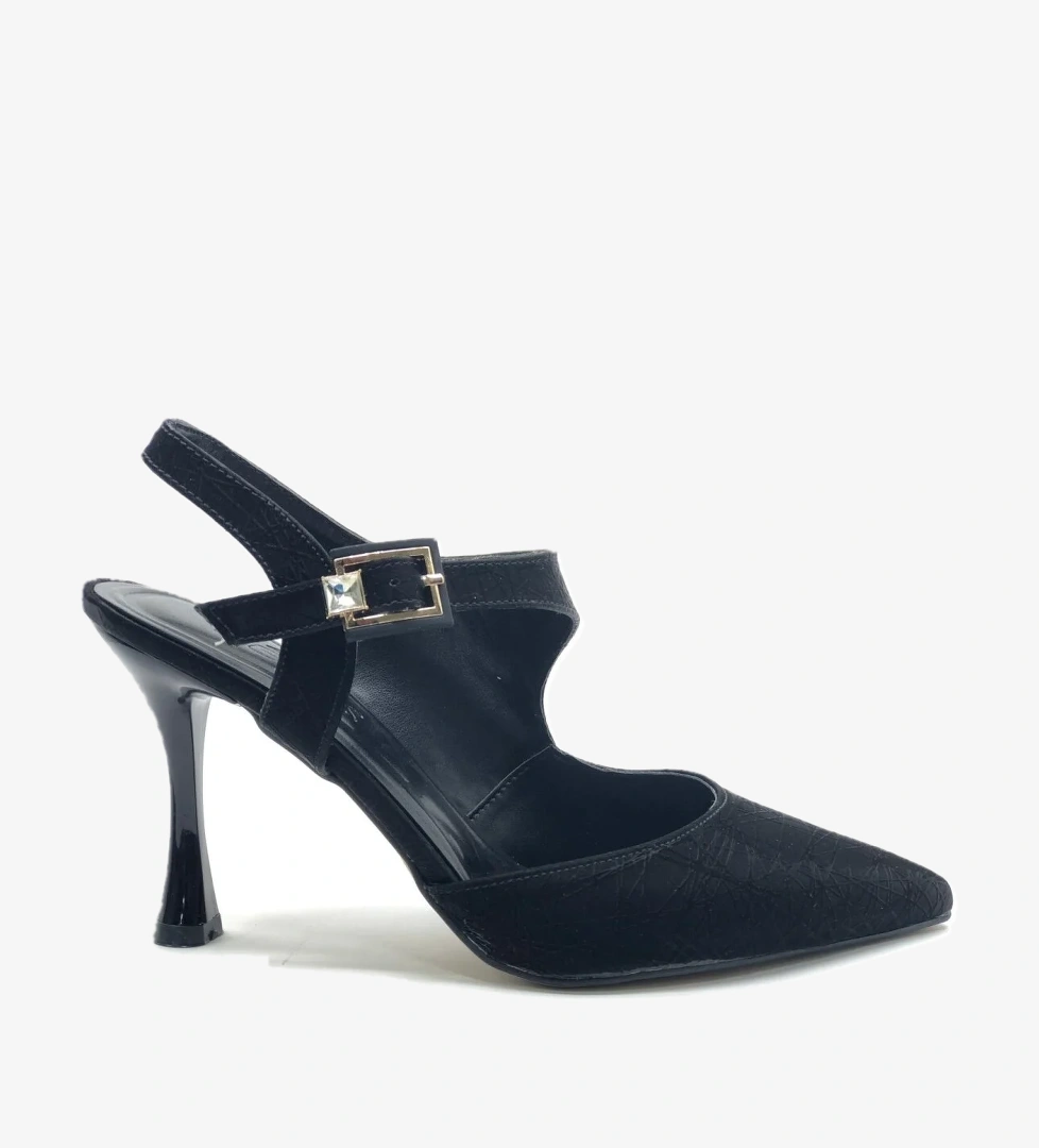 Okitam Toka Detaylı Arkası Açık Stiletto Kadın Topuklu Ayakkabı