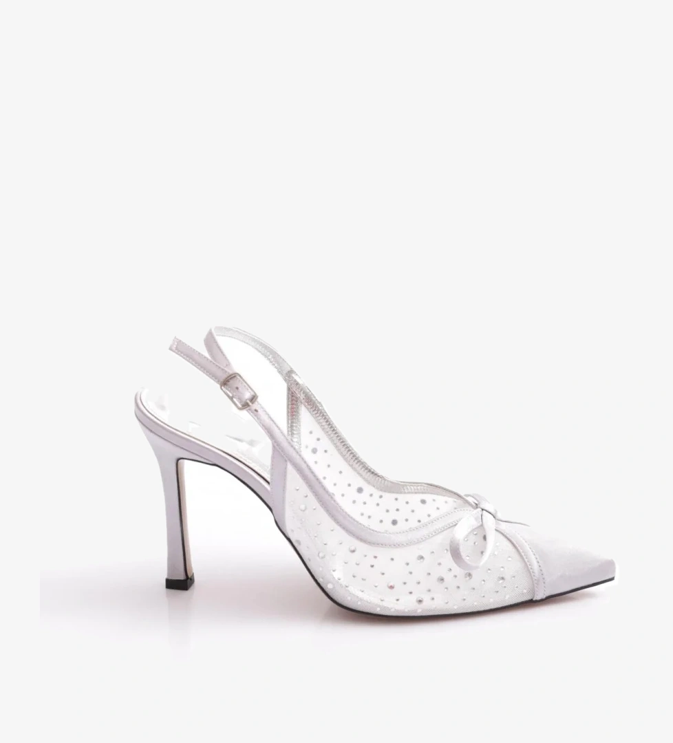 5706 Kadin Taşli Topuklu Ayakkabi