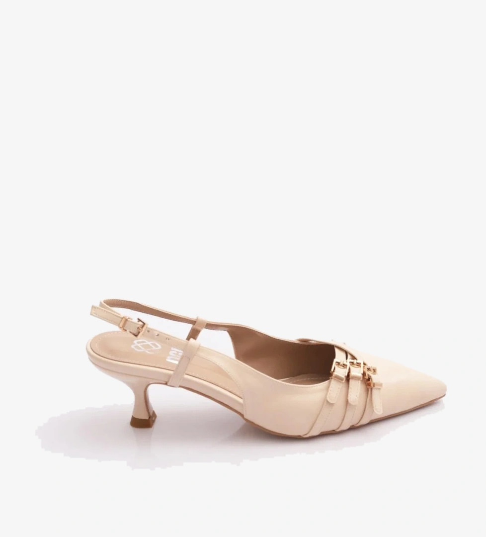 Dgn 6851 Kadin Kemer Detayli Topuklu Ayakkabi model görseli