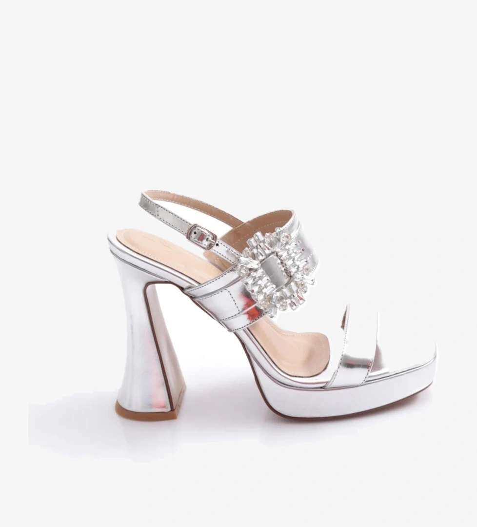 C5100 Kadin Yani Taşli Topuklu Ayakkabi