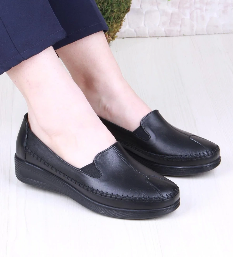 429120 Anatomik Rahat Esnek Hakiki Deri Kadın Ayakkabı