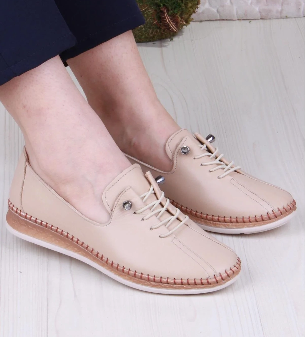 428786 Anatomik Rahat Esnek Hakiki Deri Kadın Ayakkabı