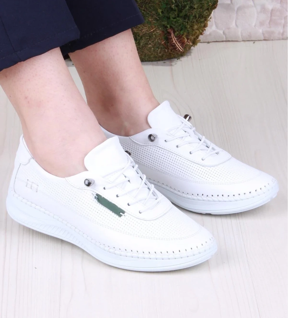 429550 Anatomik Rahat Esnek Hakiki Deri Kadın Ayakkabı