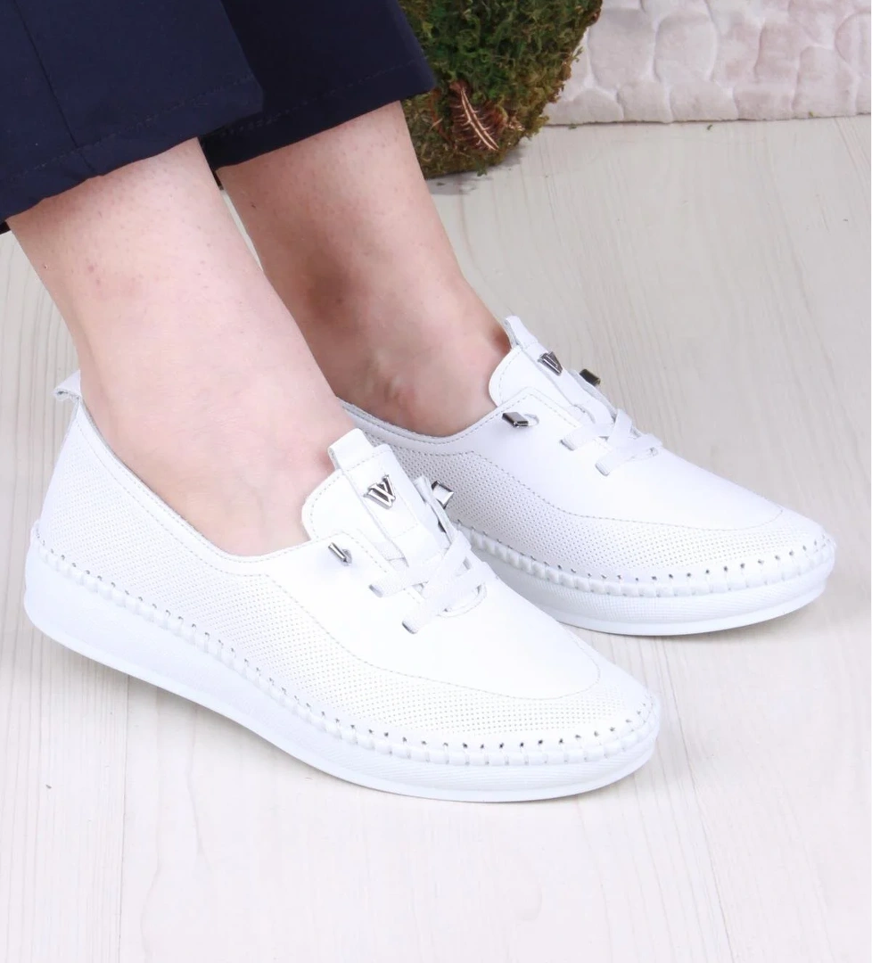 42083 Anatomik Rahat Esnek Hakiki Deri Kadın Ayakkabı