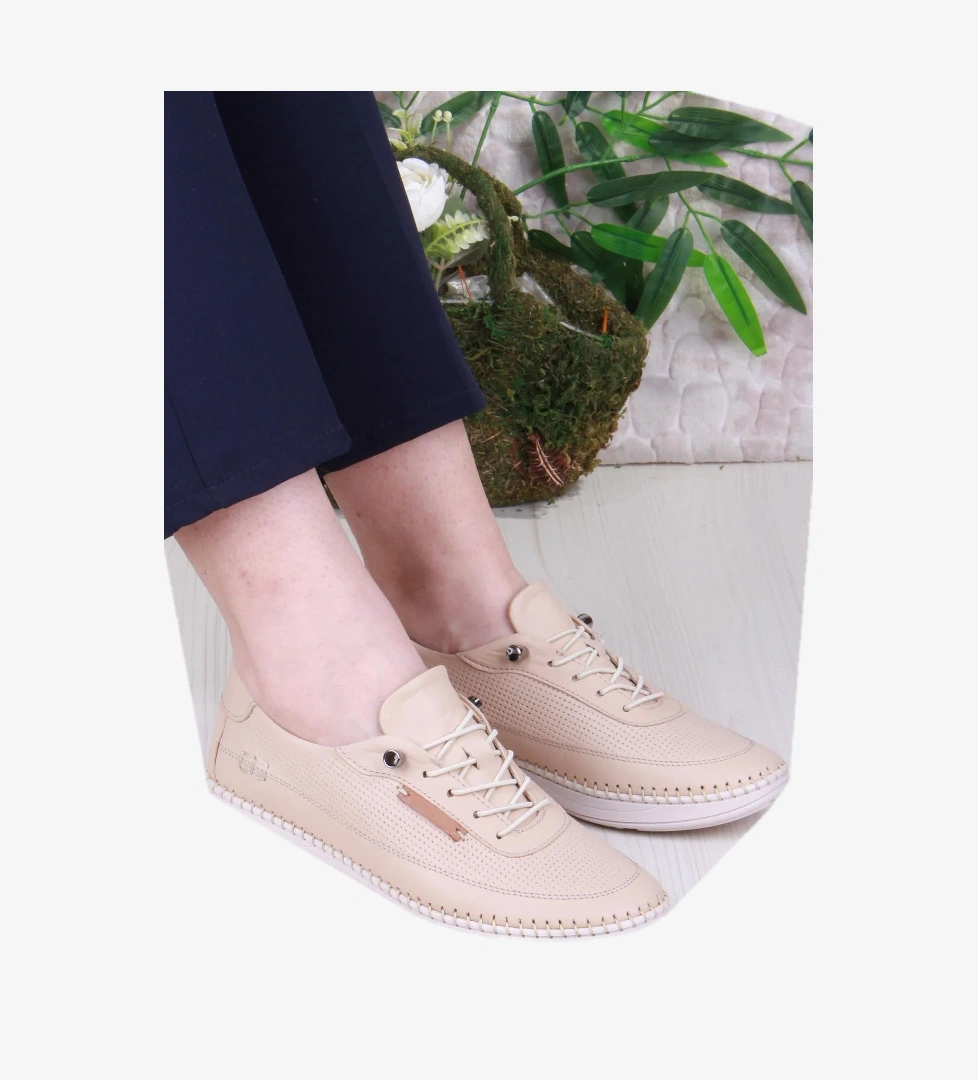 429550 Anatomik Rahat Esnek Hakiki Deri Kadın Ayakkabı - Görsel 1