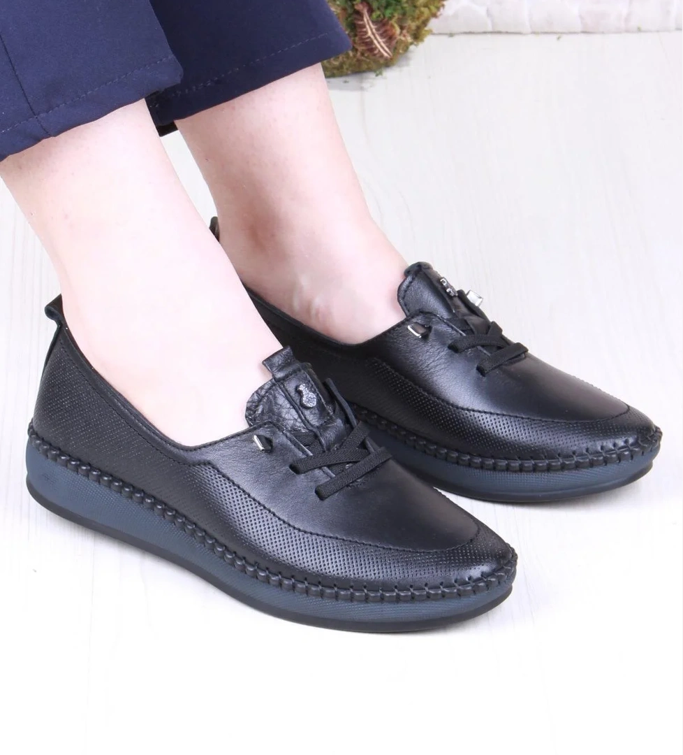 42083 Anatomik Rahat Esnek Hakiki Deri Kadın Ayakkabı - Görsel 1