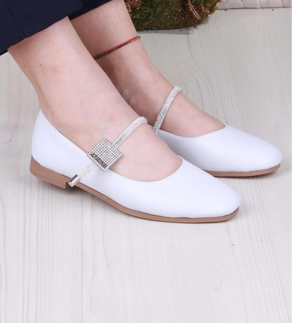 01-625 Soft Taş Toka Detaylı Rahat Kadın Babet