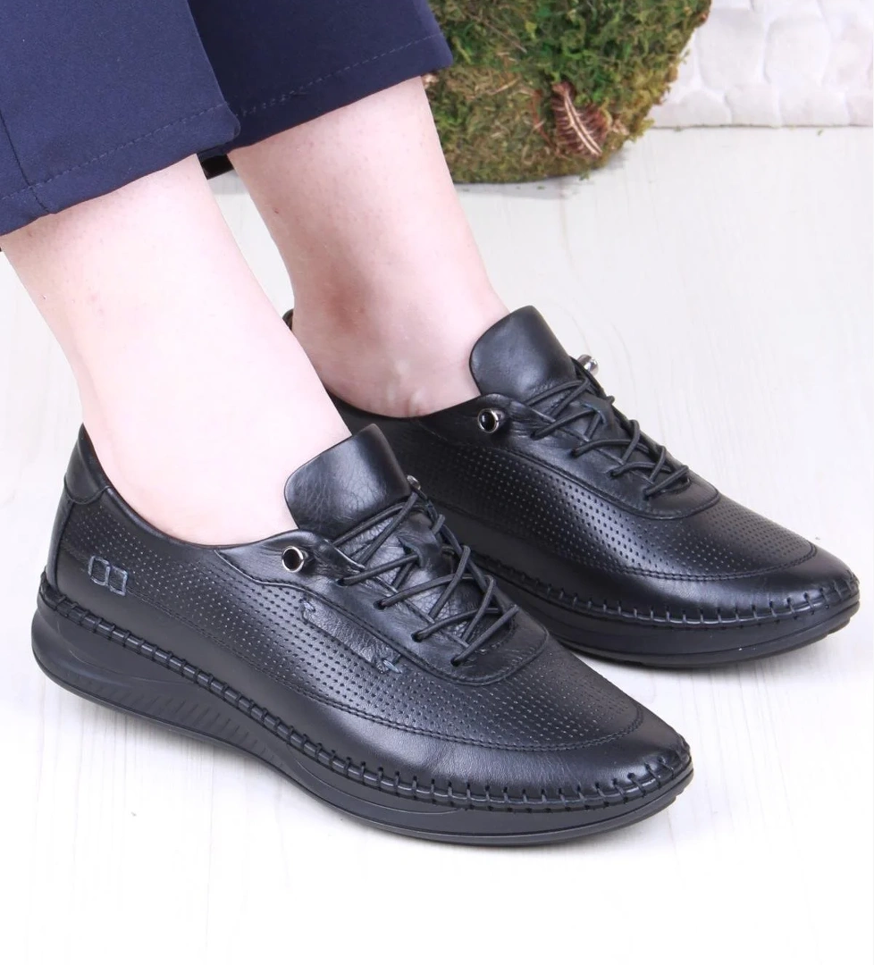 429550 Anatomik Rahat Esnek Hakiki Deri Kadın Ayakkabı