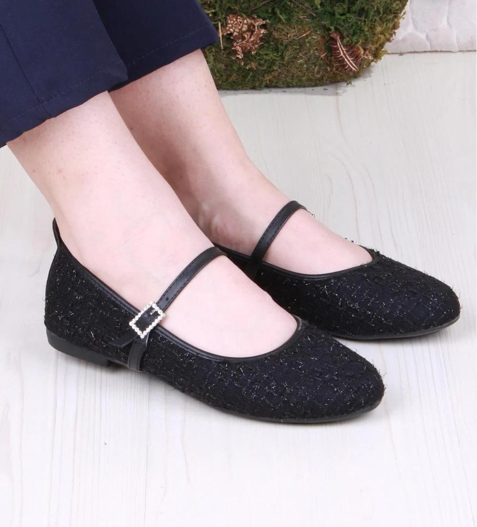 Fort 01-629 Soft Toka Detaylı Şık Ev İş Ofis Rahat Günlük Ayakkabı Kadın Babet model görseli