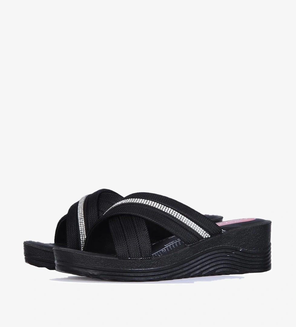 Apella 426-21 Zilan Siyah Kadın 7Cm Topuklu Terlik model görseli