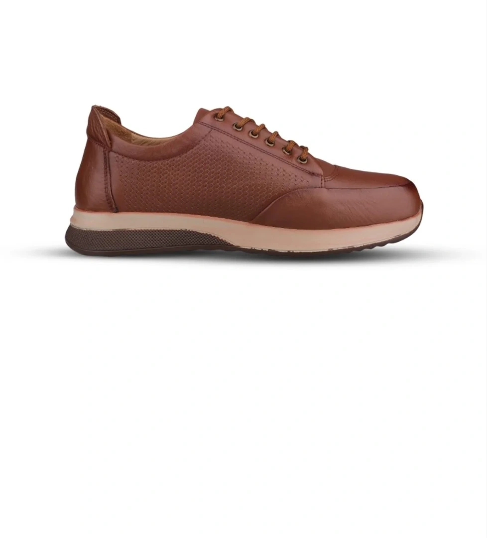 Erkek Günlük Ayakkabı - Taba, Nubuk Deri