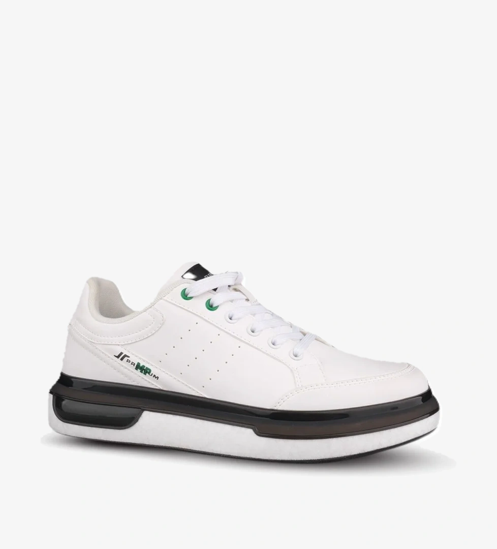 Erkek Günlük Ayakkabı - Beyaz-Yeşil, Tekstil