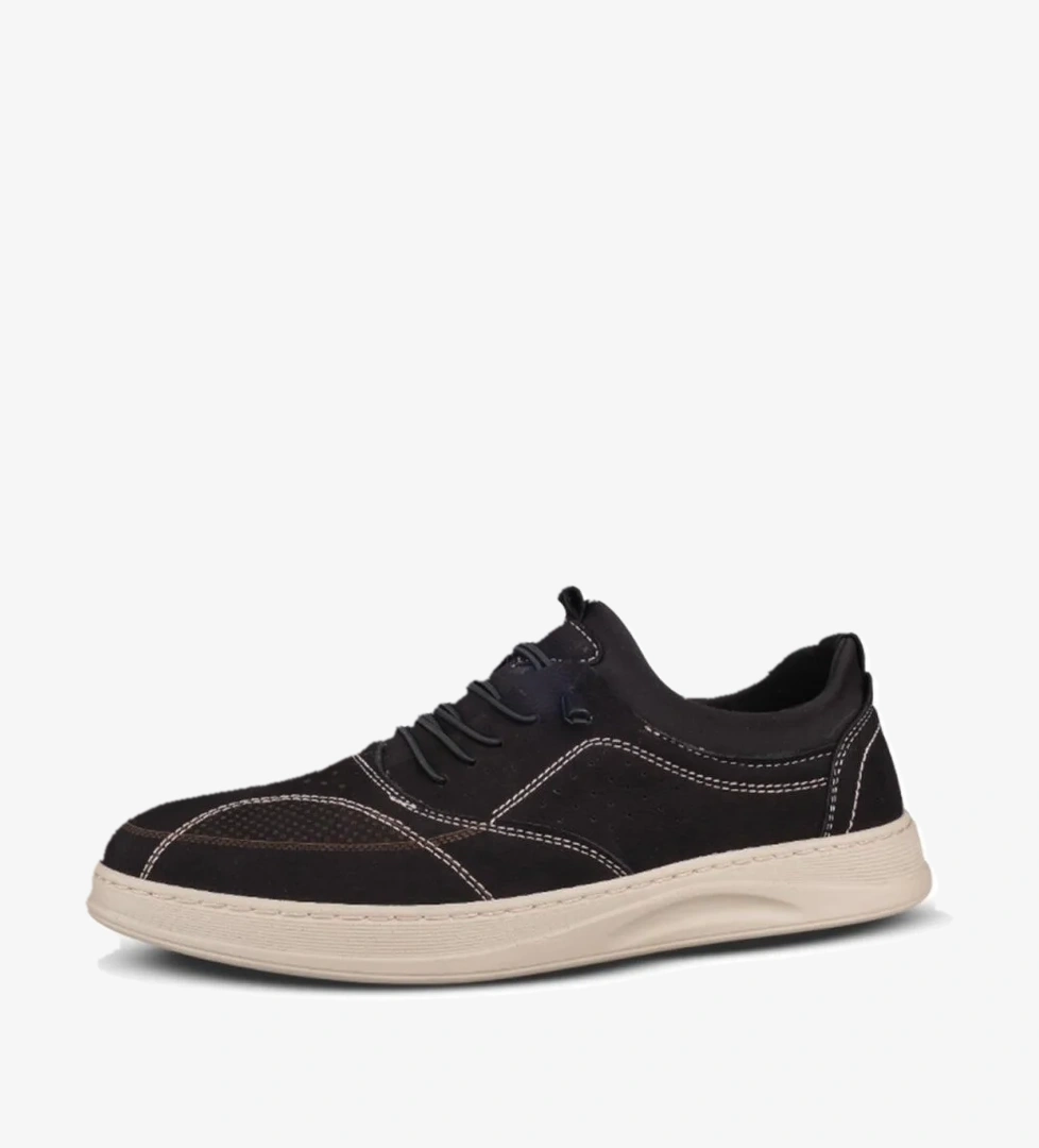 Erkek Günlük Ayakkabı - Siyah Nubuk, Günlük