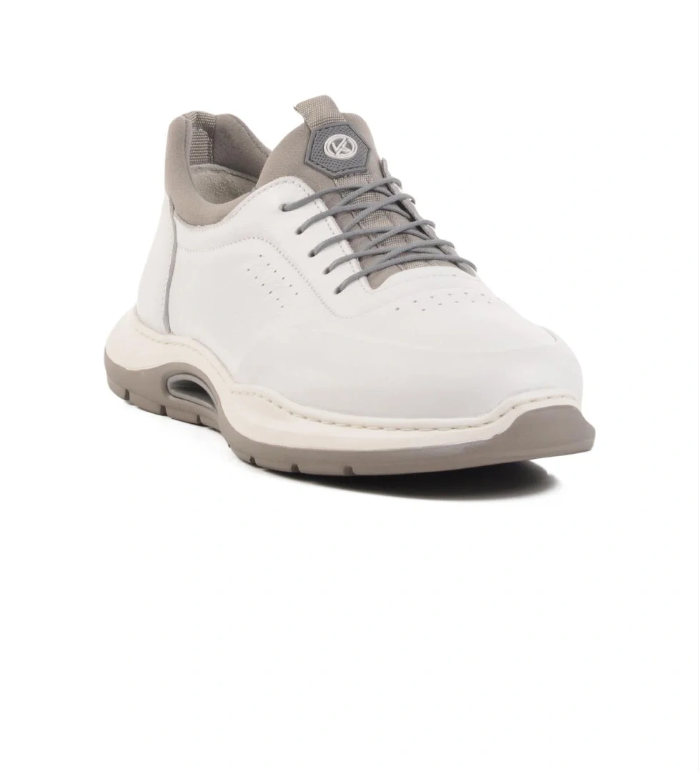 Beyaz Hakiki Deri Erkek Casual Ayakkabı 5Y2844-8225 M