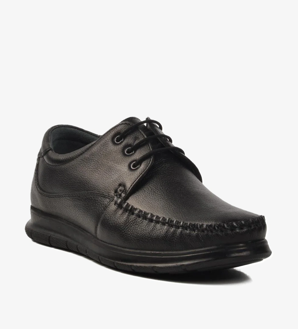 126 M Siyah Nubuk Hakiki Deri Erkek Günlük Ayakkabı