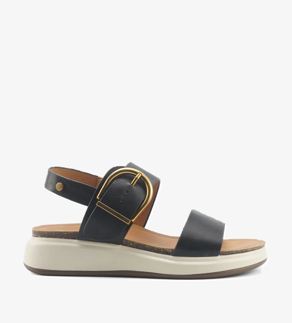 325600.Z 5FX Siyah Kadın Kalın Taban Sandalet - Görsel 1