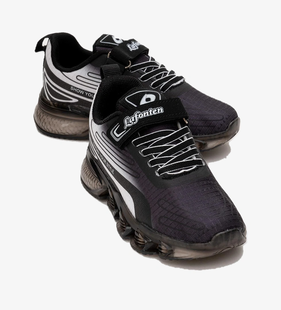 Çocuk Anorak Spor Ayakkabı 31-35 SİYAH BEYAZ - Görsel 1