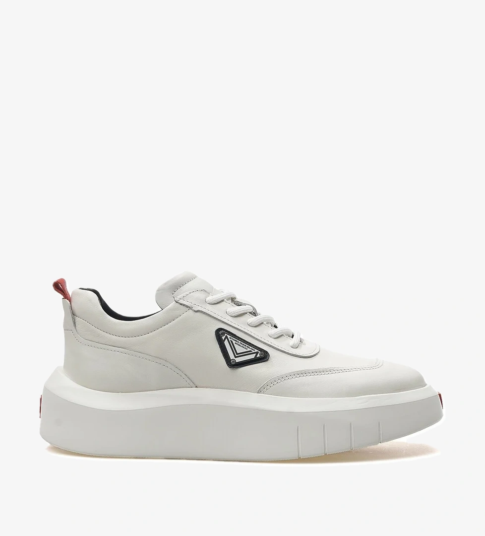 Yaşar Kaşlı Erkek Hakiki Deri Sneaker Günlük Ayakkabı (40-44) 24y Ykö-19551 M Beyaz model görseli