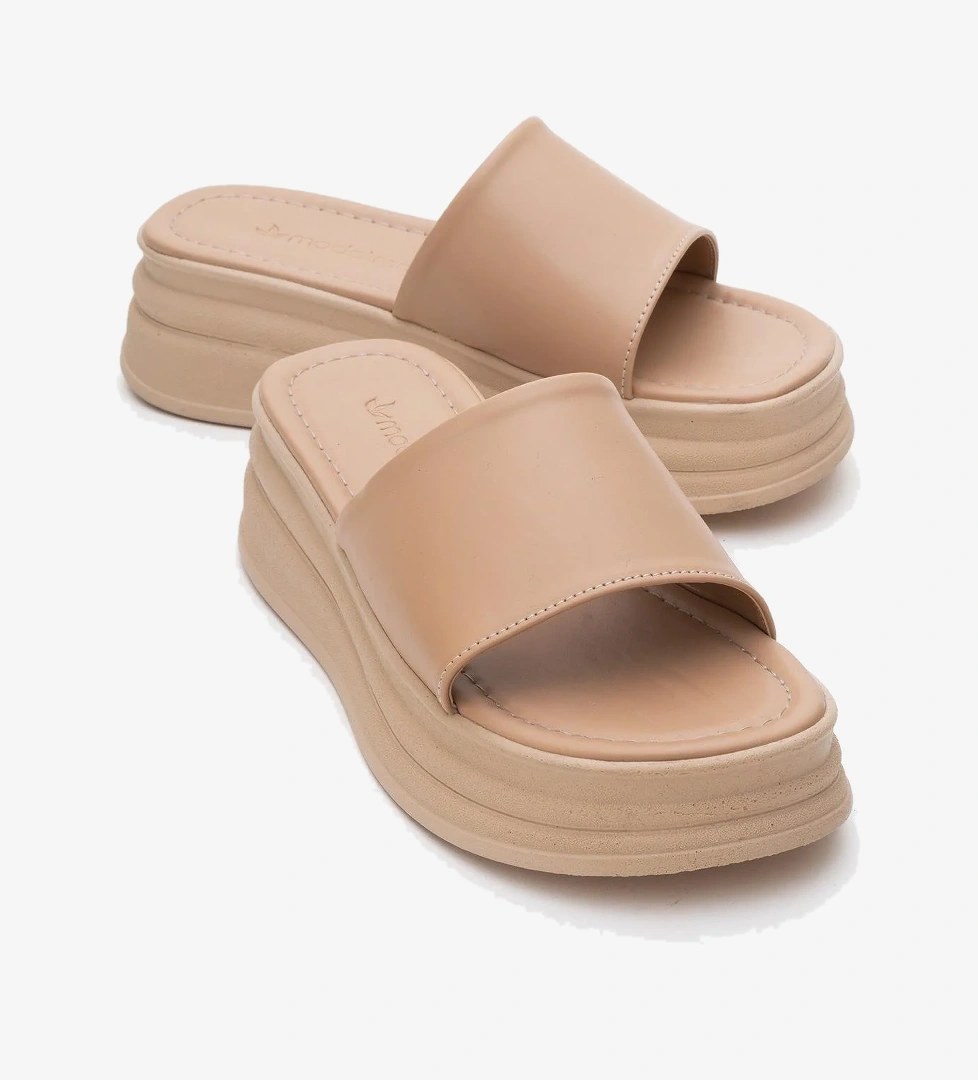 Kadın Geniş Bantlı Terlik NUDE