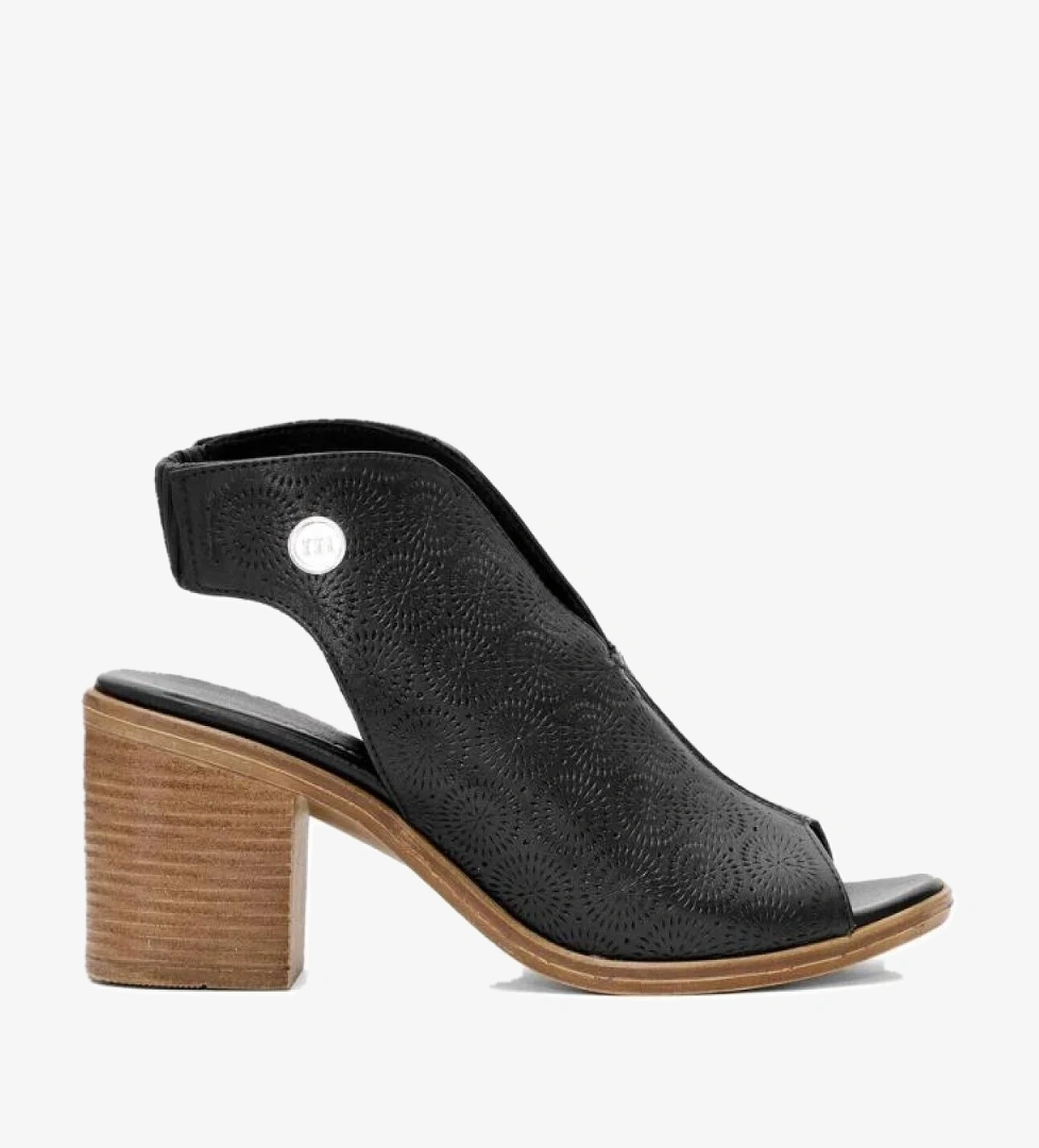 D25YS-2915 Kadın Hakiki Deri Topuklu Sandalet