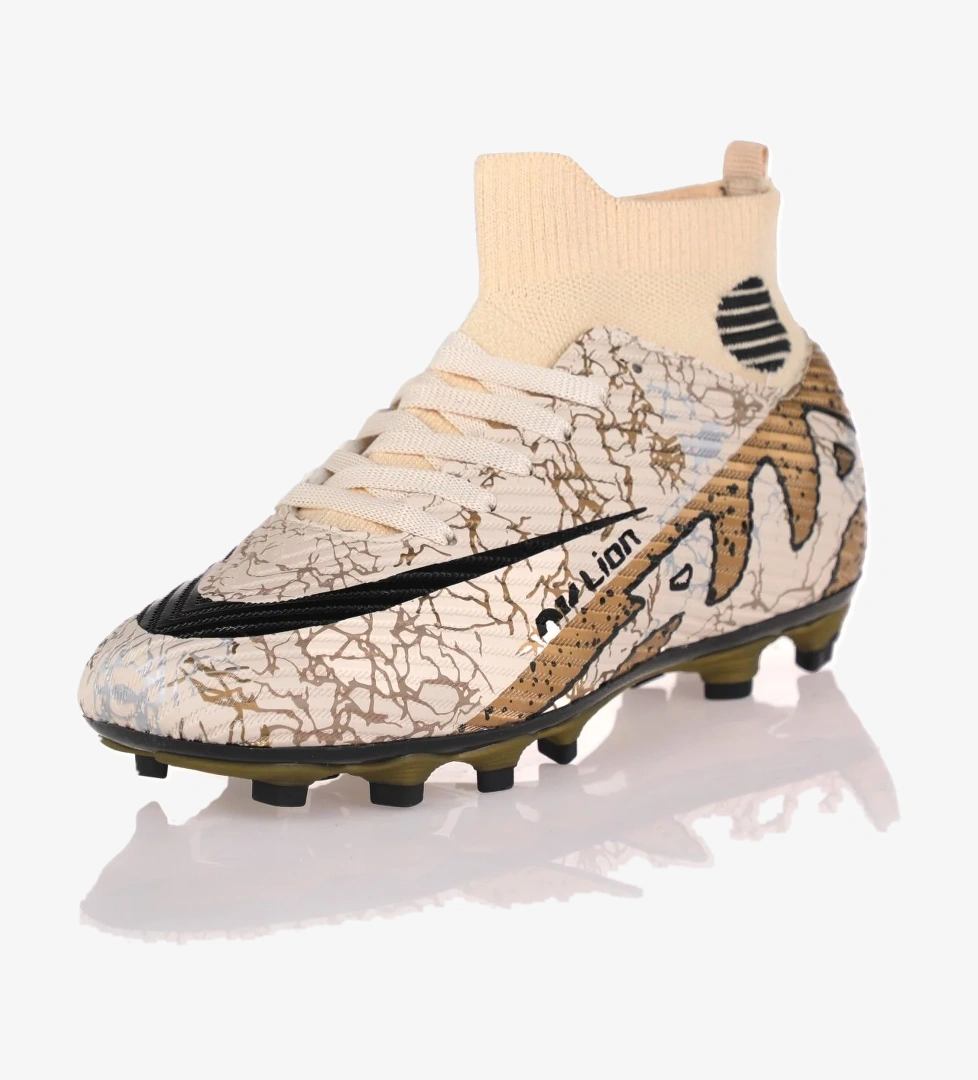 Laliga Air Çoraplı Krampon Futbol Ayakkabısı Bej Siyah