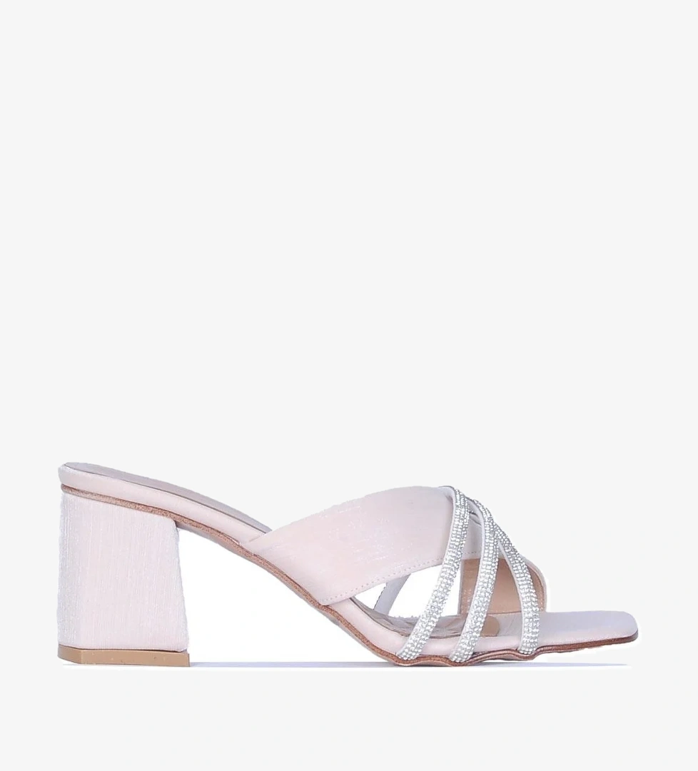 R10 6 Cm Kadın Topuklu Terlik - Görsel 1