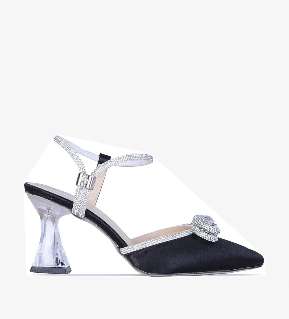 By1 Ayışığı Saten 7Cm Kadın Topuklu Ayakkabı