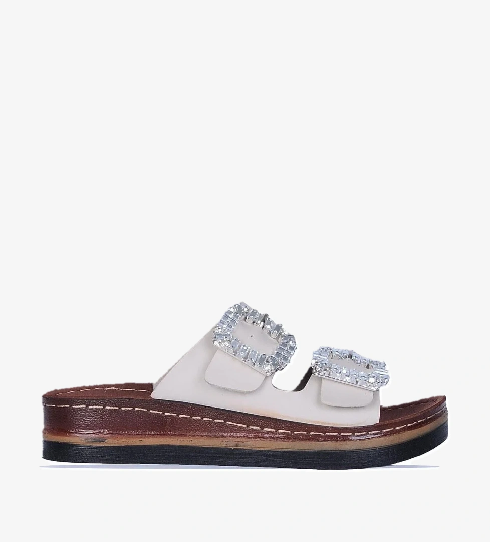 Ayakcenter 37145 Polero Taşlı Kadın Düz Terlik model görseli