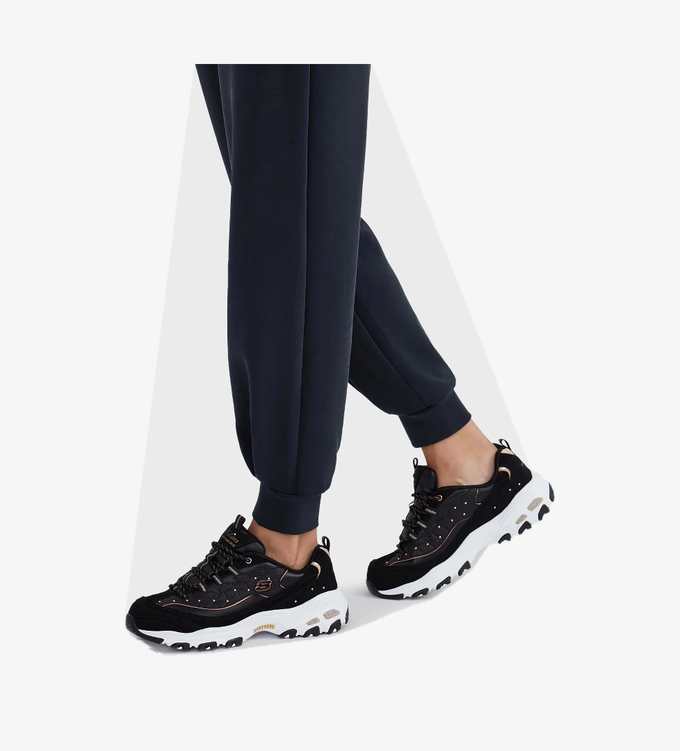 Skechers Bayan Ayakkabı 13087 BKRG Siyah-Pembe Altın model görseli