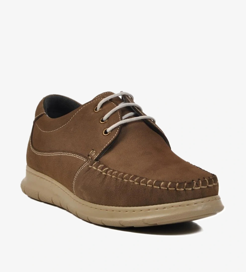 Gri Nubuk Hakiki Deri Erkek Günlük Ayakkabı 126 M