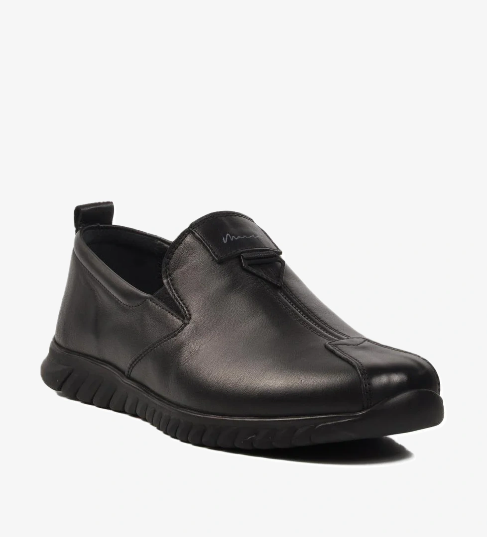 Siyah Hakiki Deri Erkek Sneaker 152-19028 M